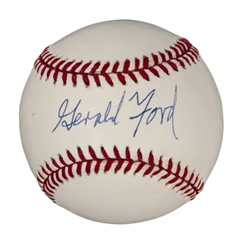 Gerald Ford Single-Signed Baseball (PSA/DNA)